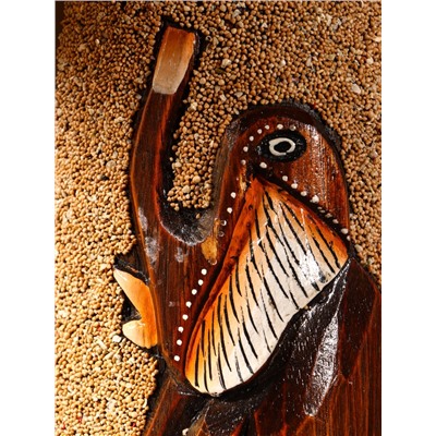 Маска «Абориген и слон», 50×12×4 см, дерево, МИКС