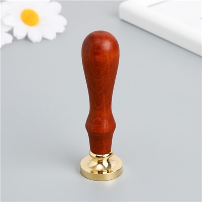 Печать для сургуча с деревянной ручкой «Дельфин и кораллы», 9×2.5×2.5 см