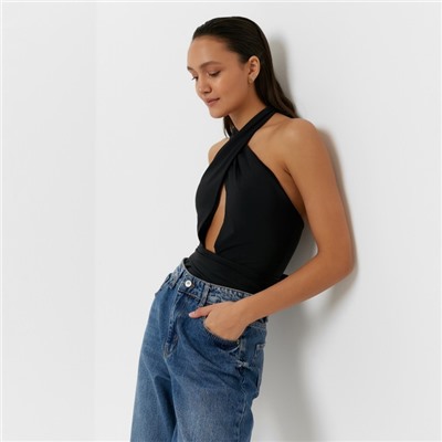 Купальник женский слитный MINAKU, размер 44, чёрный