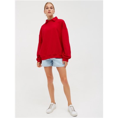 Свитшот женский MINAKU: Casual Collection, красный, размер 44