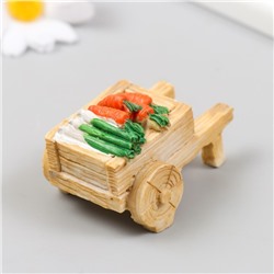 Фигурка для флорариума полистоун «Тележка с овощами», 6×4×4.4 см, МИКС