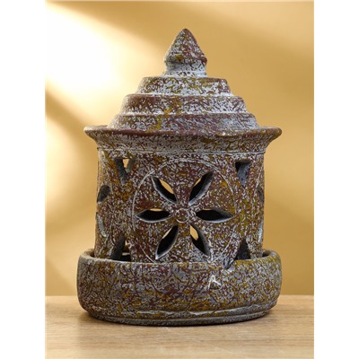 Подсвечник терракота «Фонарь», 14.5×14.5×21 см