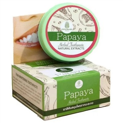 Coco Blues Травяная зубная паста с экстрактом папайи / Papaya Herbal Toothpaste, 30 г 21471