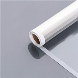 Пленка для цветов и букетов, глянцевая прозрачная «Полоса», 57 ± 2 см × 10 м, белый