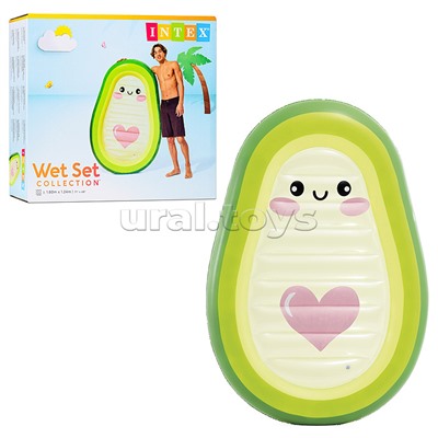 Надувной матрас-плот для плавания 180х124 Авокадо, до 100кг 58739EU INTEX