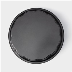 Форма для выпечки Доляна «Волнистый круг. Жаклин», d=28 см, антипригарное покрытие, чёрная