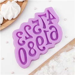 Молд для заливки «Цифры 2026», силикон, 15×10 см, МИКС