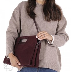 Сумка женская кожаная 8040QAA wine red  Polina&Eiterou