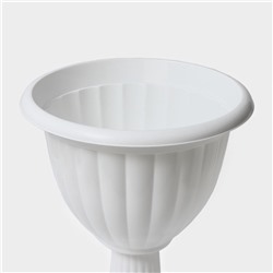 Вазон для цветов «Жасмин», 18 л, d=42 см, h=30 см, белый