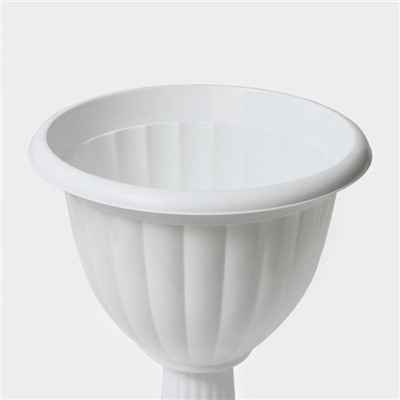 Вазон для цветов «Жасмин», 18 л, d=42 см, h=30 см, белый