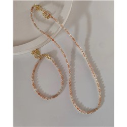 Комплект из натуральных камней и кристаллов