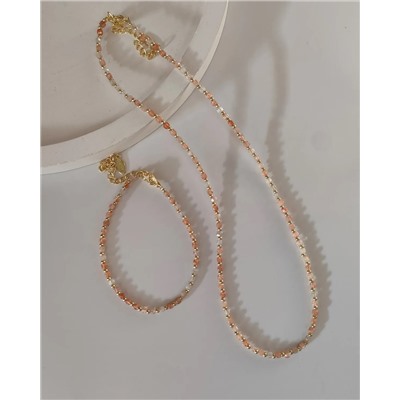 Комплект из натуральных камней и кристаллов