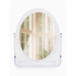 УЦЕНКА Зеркало настольное, с увеличением х2, двустороннее, 12×14.5 см, (9×12 см), прозрачное