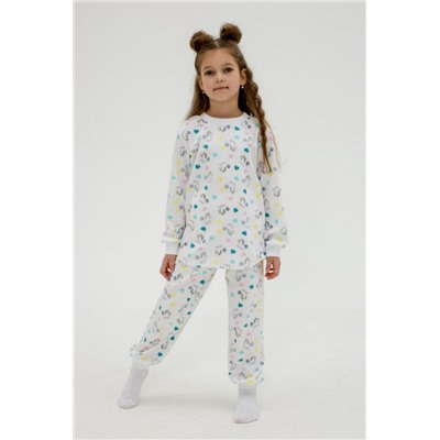 Пижама интерлок Морфей 10117 (Белый/розовый)