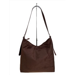 Женская сумка из искусственной замши, цвет шоколад