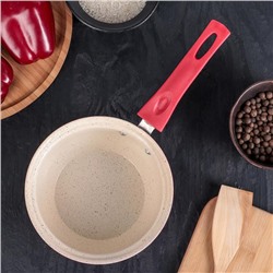 Ковш «Селект», 16×7 см, пластиковая ручка, розовый