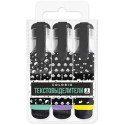 Набор текстовыделителей 3цв "Животные" мини COLB-US-12MH-PVC3 SEVENTEEN
