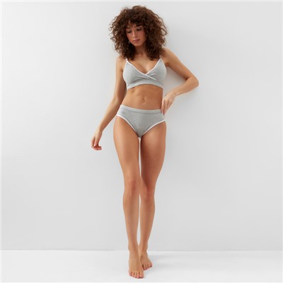 Комплект нижнего белья женский (топ, трусы) Collorista, серый, размер 44-46