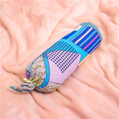 Подушка-валик с лавандой и стружкой можжевельника, сувенирный, 10×28 см, МИКС