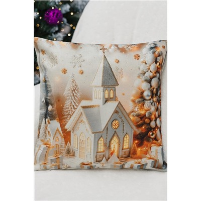 Наволочка декоративная новогодняя 2 шт рогожка НАТАЛИ, 1221269