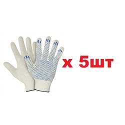 Перчатки х/б с ПВХ Эконом 5шт