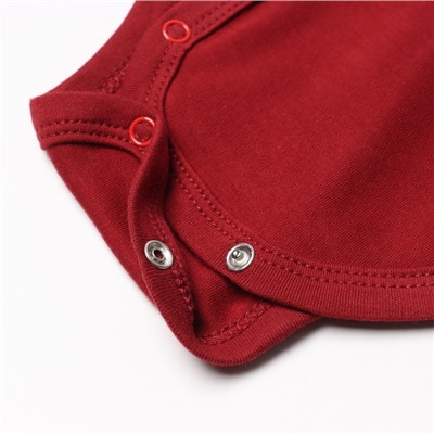 Боди детское «Крошка Я» Cherry Red, рост 80-86, вишневый