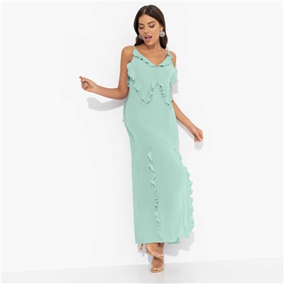 Платье с разрезом, Хорошо быть мной (мята)