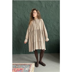 Платье женское  PUFF059/10/Бежевый, коричневый