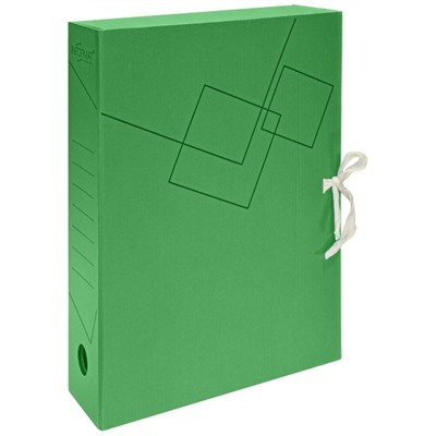 Короб архивный микрогофрокартон с завязками 75мм RB91-75G разборный зеленый inФОРМАТ