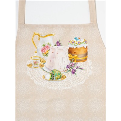 Фартук кухонный Этель «Пасхальные куличи» 60×70 см, 100% хлопок, саржа 190 г/м²