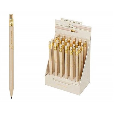 Авт. карандаш 2 мм "TOTAL BEIGE. Фенек" цанговый+точилка 21-0041/33 Bruno Visconti