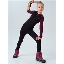 Термокомплект трикот. для девочек: фуфайка с длин. рук, брюки укороченные