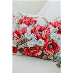 Наволочка декоративная 65х45 Маки в корзине НАТАЛИ, 1075224