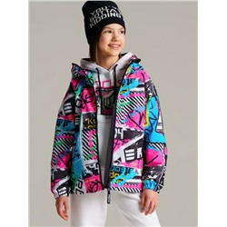 Куртка текстильная с полиуретановым покрытием для девочек (ветровка)