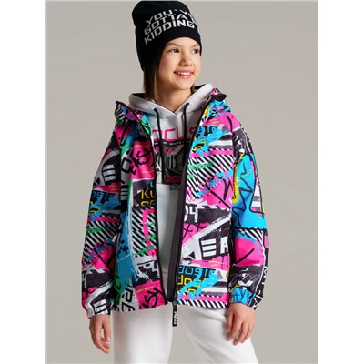 Куртка текстильная с полиуретановым покрытием для девочек (ветровка)