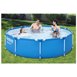 УЦЕНКА Бассейн каркасный Steel Pro, 305×76 см, фильтр-насос, круглый, 56679 Bestway