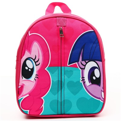Рюкзак детский для девочки на молнии, 23×10×27 см «Пинки Пай и Искорка», My Little Pony