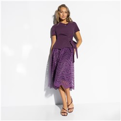 Костюм с юбкой нарядный, Больше чем стиль (2 в 1, фиолетовый)