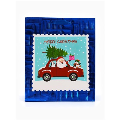 Набор подарочных пакетов 2 шт., металлизированные «Новый год», 25×30.5×12.5 см