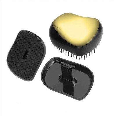 Nail Art Расчёска компактная металлик, золотой 12761