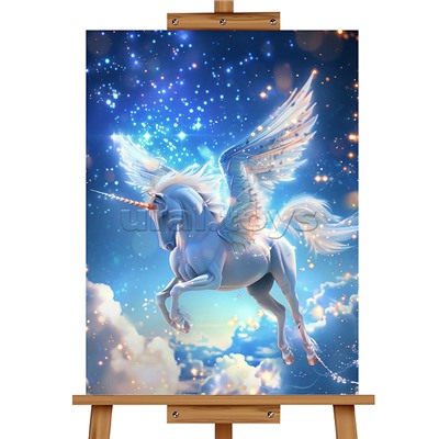 Мозаика алмазная "Королевский единорог" 20*30см.
