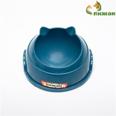 Миска пластиковая 14×8 см, синяя