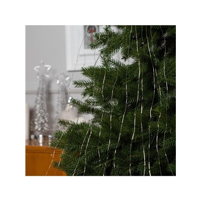 Гирлянда «Дреды» 1.5 м, IP20, серебристая нить, 125 LED, свечение белое, 12 В