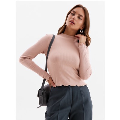 Водолазка женская MINAKU: Basic line, размер 42, светло-бежевая