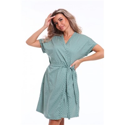 Пеньюар женский с сорочкой Флора 045 (Зеленый)