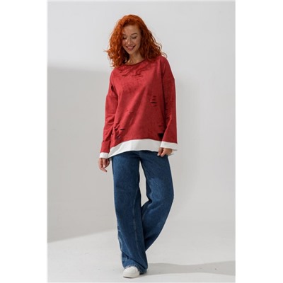 7489W лонгслив женский (Винтаж бордо)