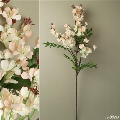 Цветок искусственный 85 см бело-розовый / RF-6066 /уп 24/240/