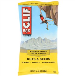 Clif Bar, Energy Bar, Nuts & Seeds, 12 Bars, 2.40 oz (68 g) Each