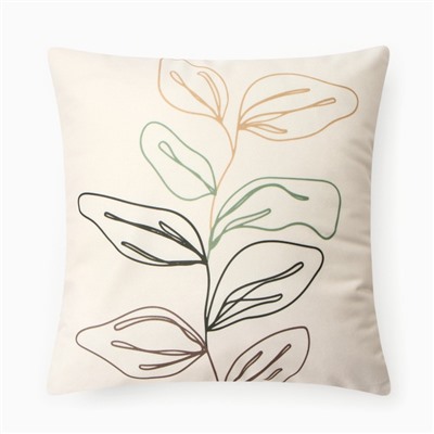 Чехол на подушку 3 шт. «Этель. Цветы», 40×40 см, велюр