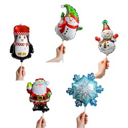 Воздушный шар фольгированный 12" «Новогодний МИКС», набор 9 шт.